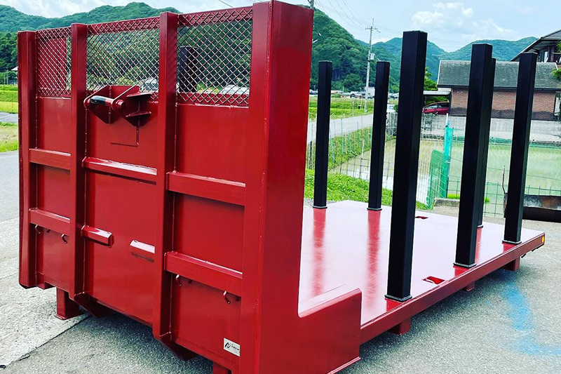 アームロール荷台コンテナ 箱8立米2枚観音扉 埼玉 4t/増t用